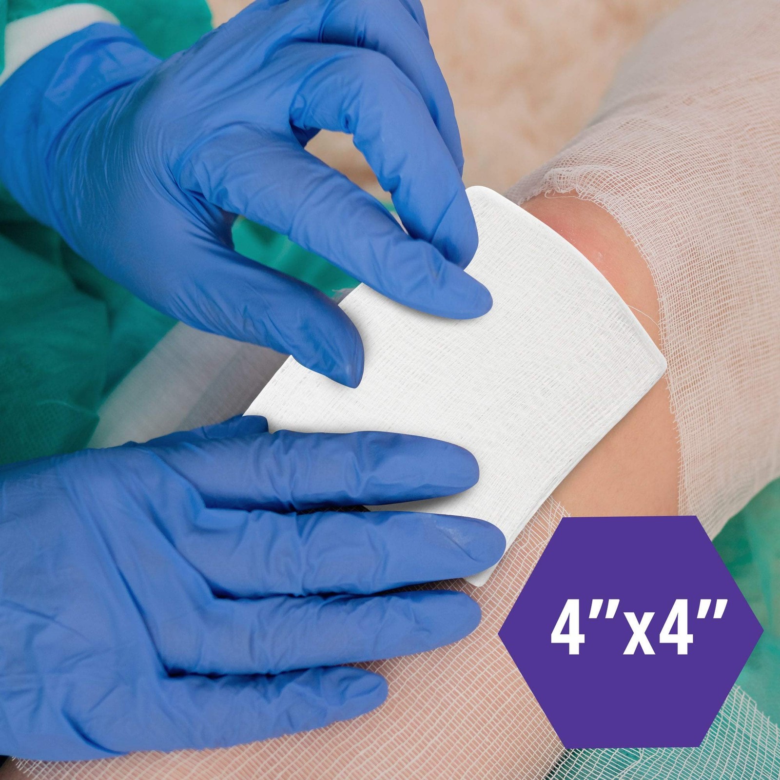 MED PRIDE All Cotton Non-Stick Bandage Supplies 4x4in 4×4 Inch (Pack of 200)