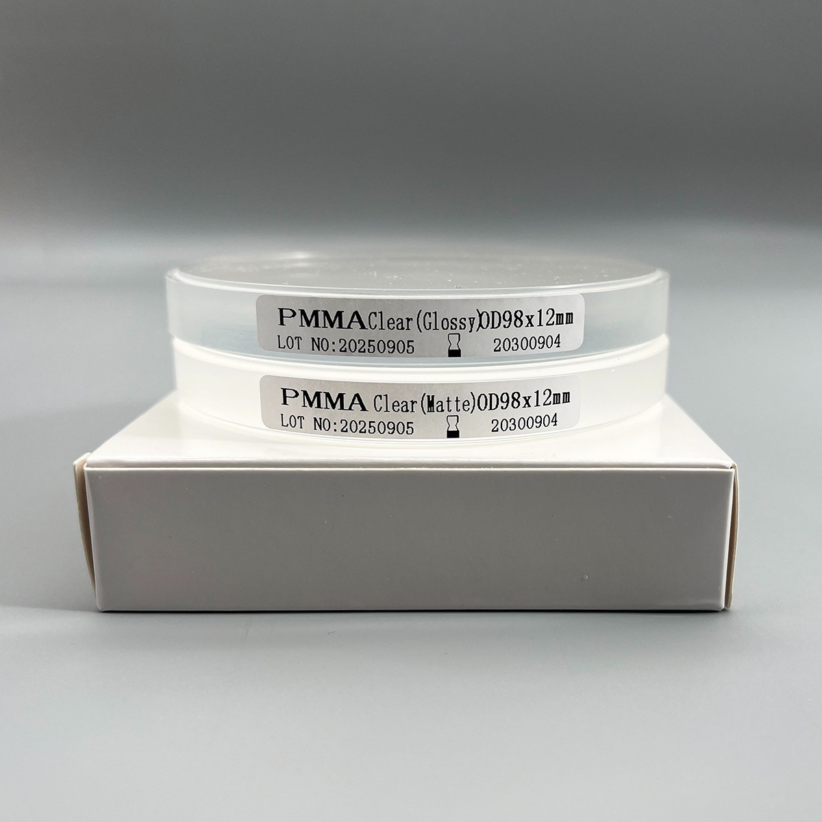 98mm Dental Clear PMMA Disc CAD/CAM Occlusal Splints and Drilling Templates 5Pcs