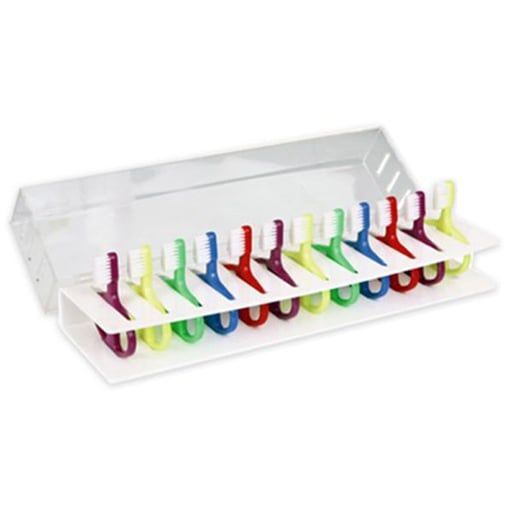 Plak Smacker Infant Toothbrush Rack with 12 Assorted Brushes