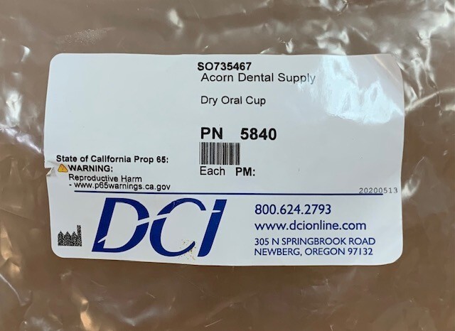 Dental Dry Oral Cup # 8118 DCI 5840 Type Cuspidor Cup Autoclavable Dry Oral Cup