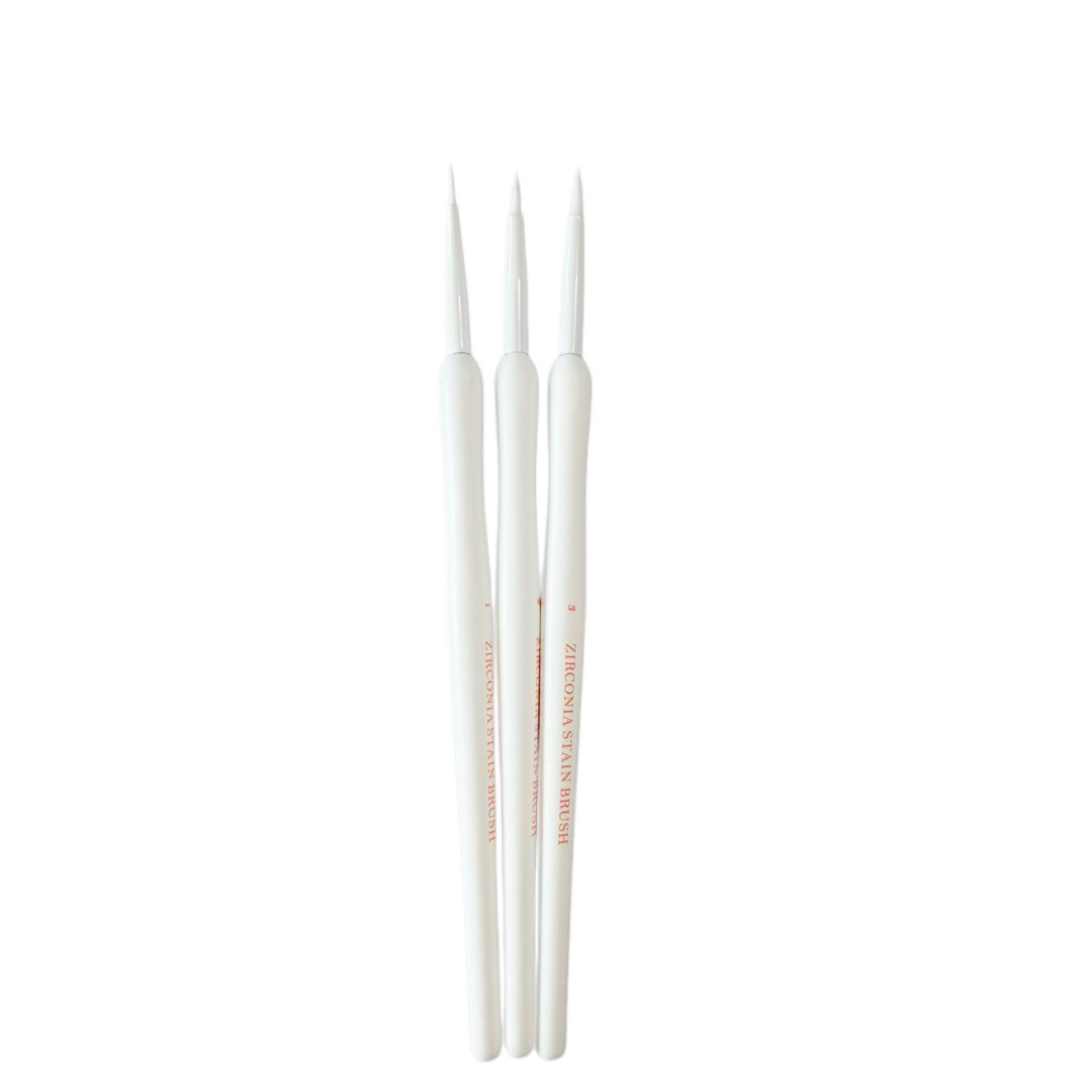5Pcs Zirconia Stain Brush Synthetic Hair Dental White Staining Brushes Pens
