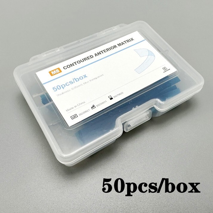 Dental Blue Strip Anterior Restoration Matrix Composite Resin Matrices 50pcs/box