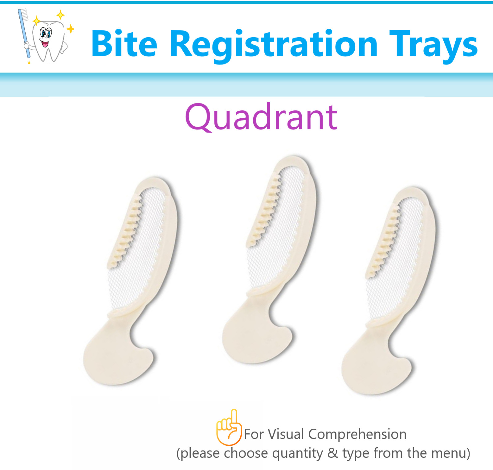 Dental Impression Bite Registration Polybite Trays Full Arch, Quadrant Choose Qt
