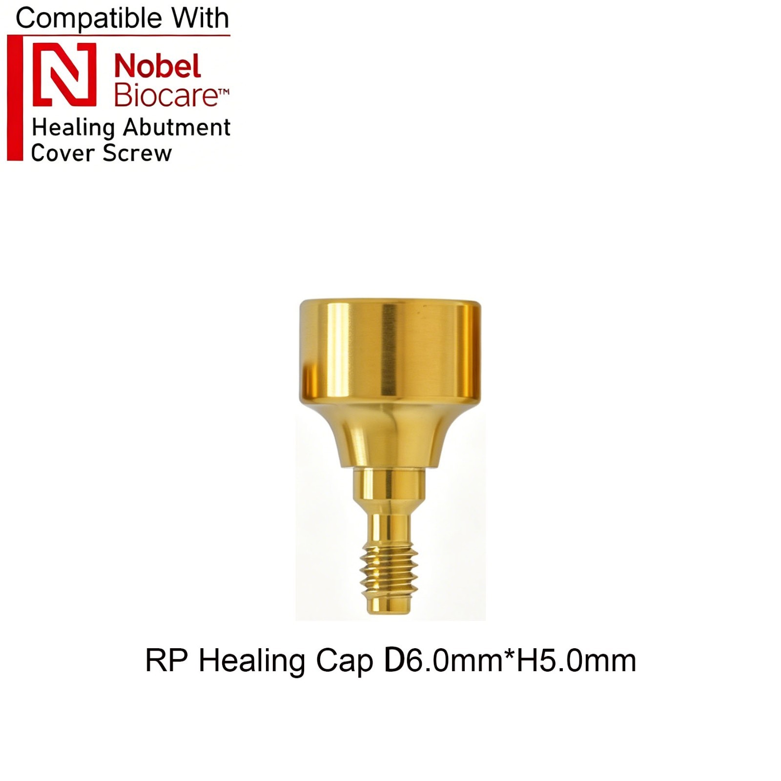 US 5Pcs Dental Healing Abutment ∅3.6 ∅5.0 ∅6.0 Fit Nobel Active Biocare NP/RP