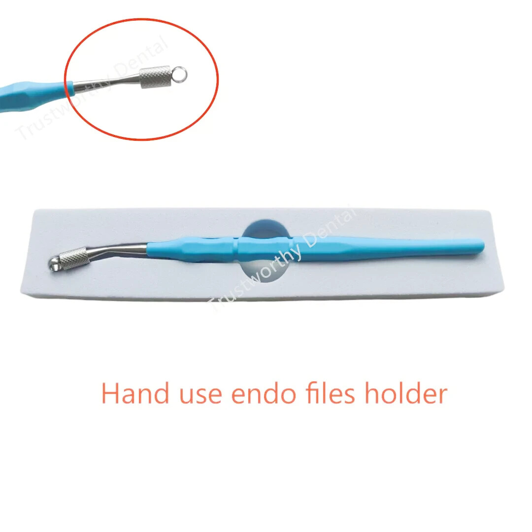 Dental Endodontic Teeth Endo File Hand Use Holder K-Files Handle Blue color