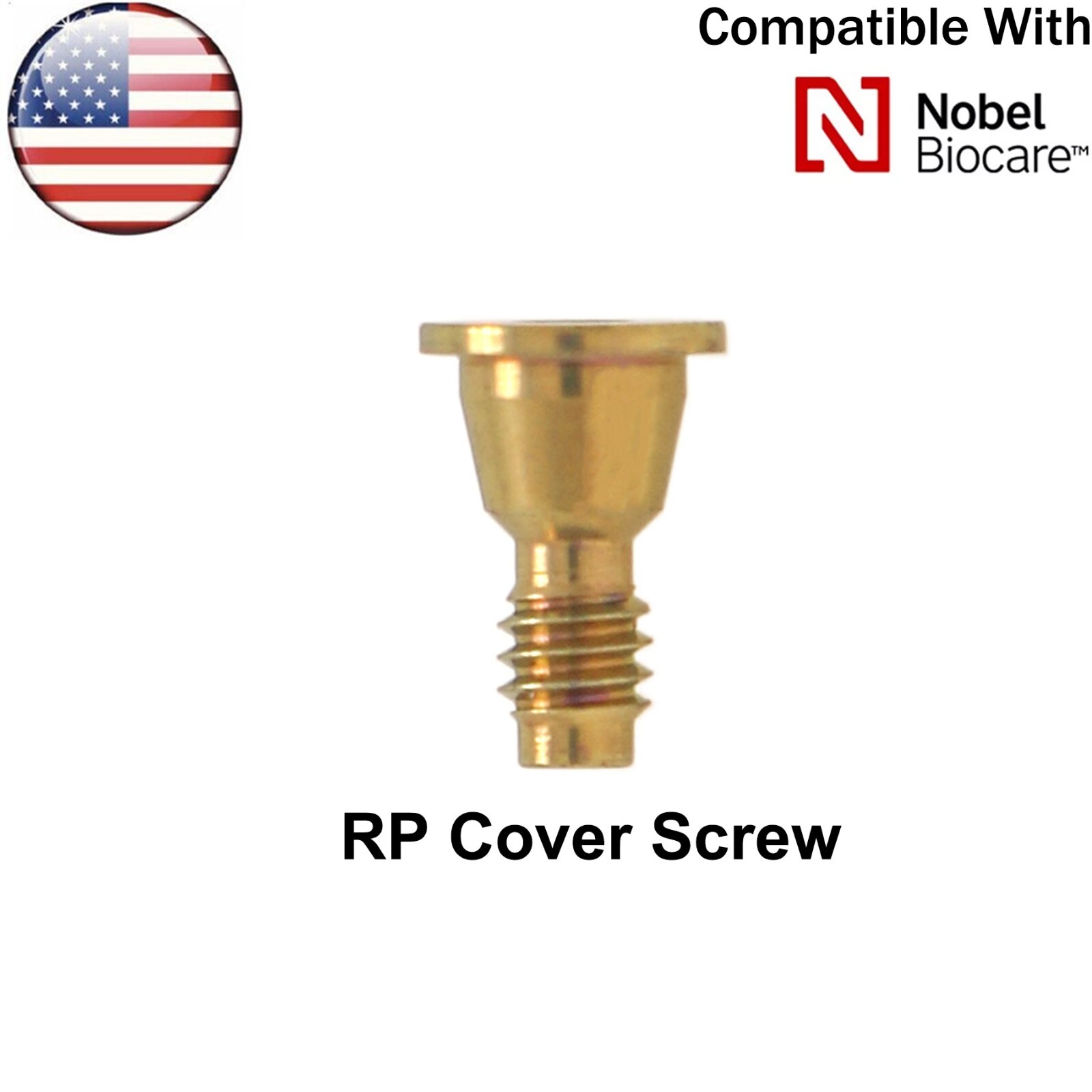US Dental Cover Screw Fits Hiossen Oss M/R Nobel Biocare NP/RP Healing Abutment
