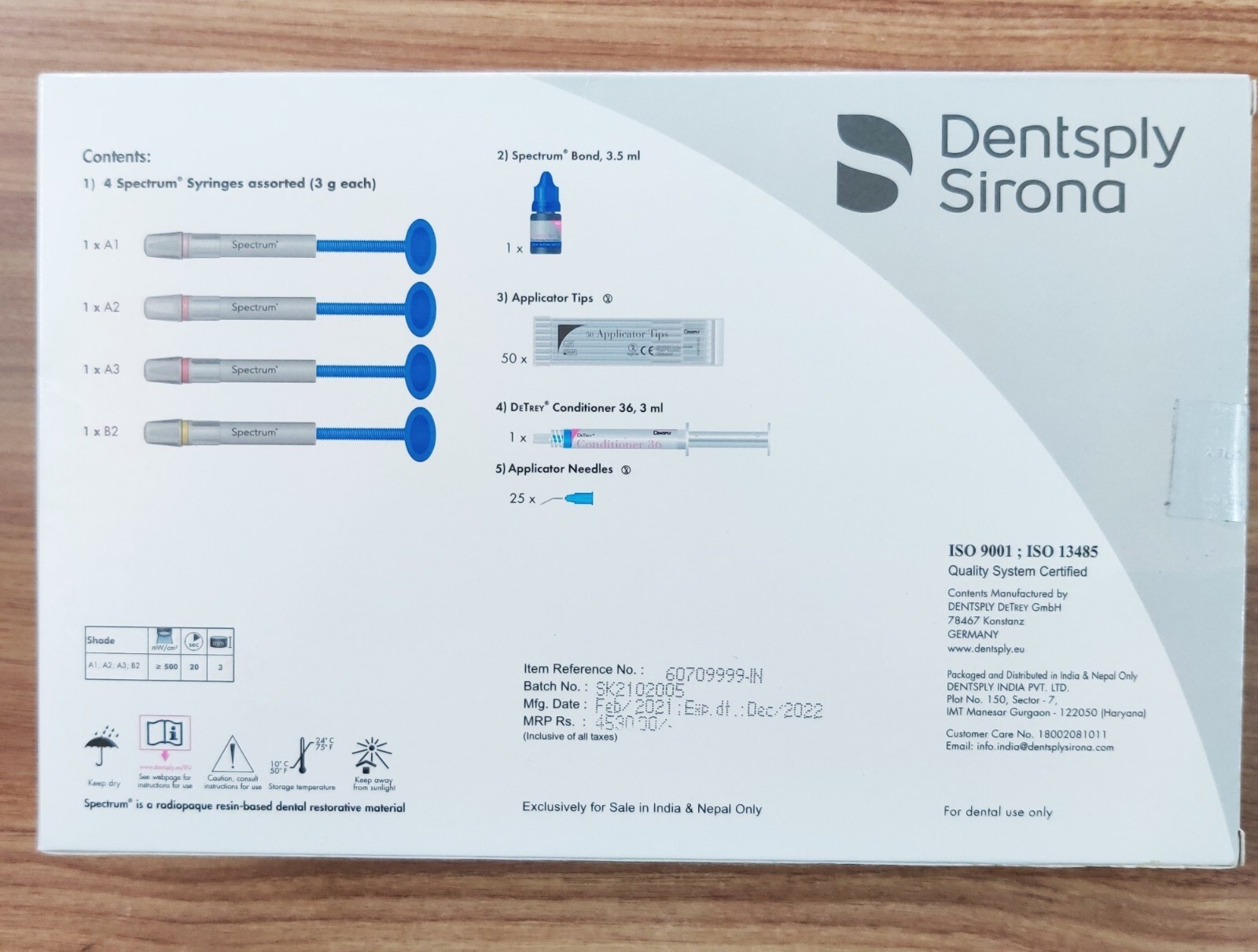 DentSply Spectrum Universal Microhybrid Composite Restorative Kit II Free Ship