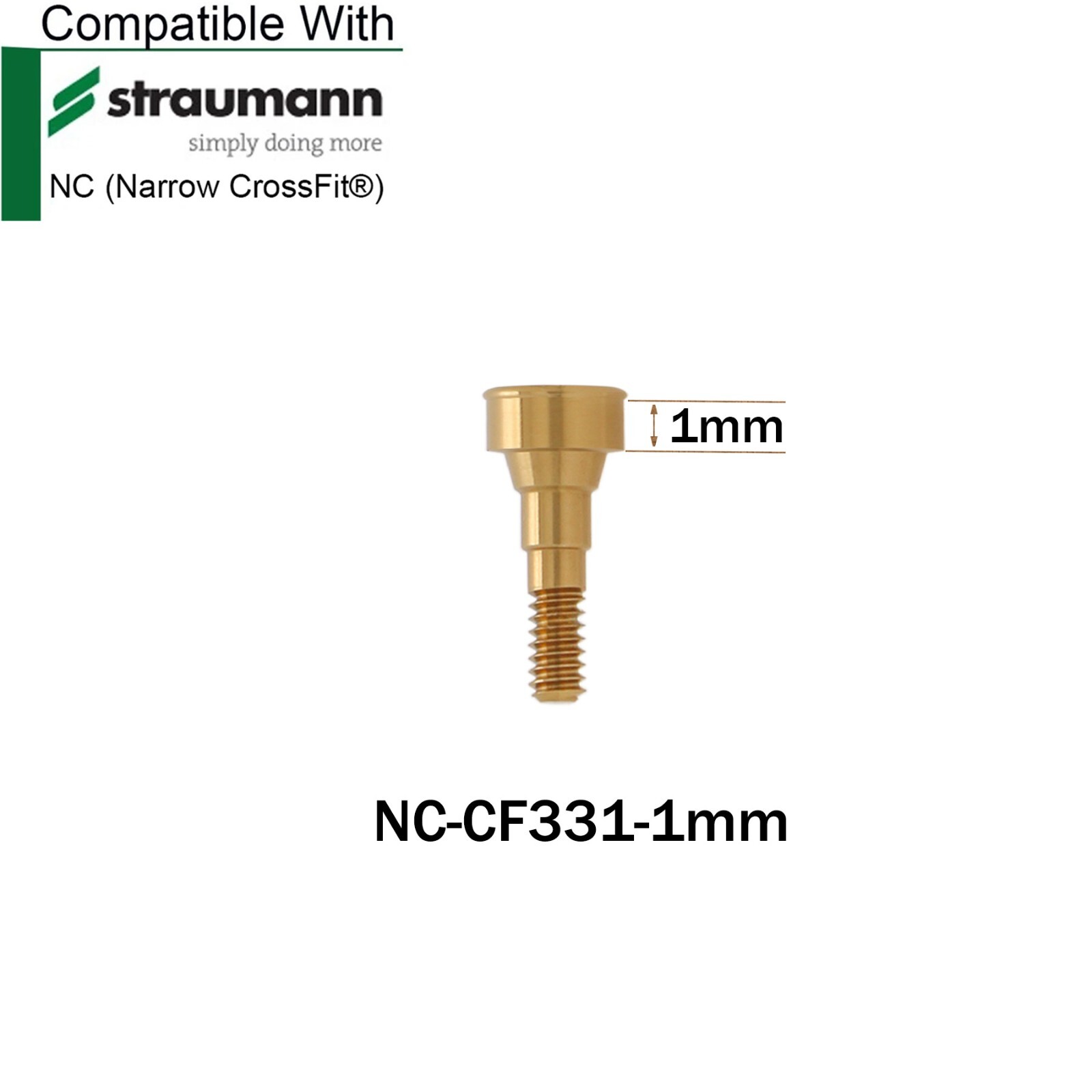 Dental Locator Abutment Male Caps Inserts For Straumann ITI Bone Level NC Ø3.3mm