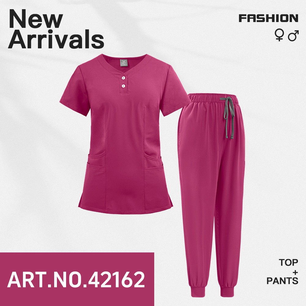 [Shirt + Pants] Women Quick-dry Anti-wrinkle Scrubs Medical Nursing Uniform Sets