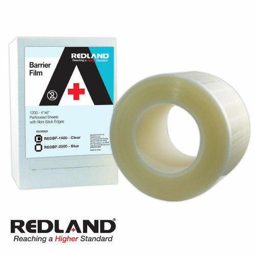 REDLAND Barrier Film 4″x6″ Clear 1200 Perforated Sheets w/ Dispenser
