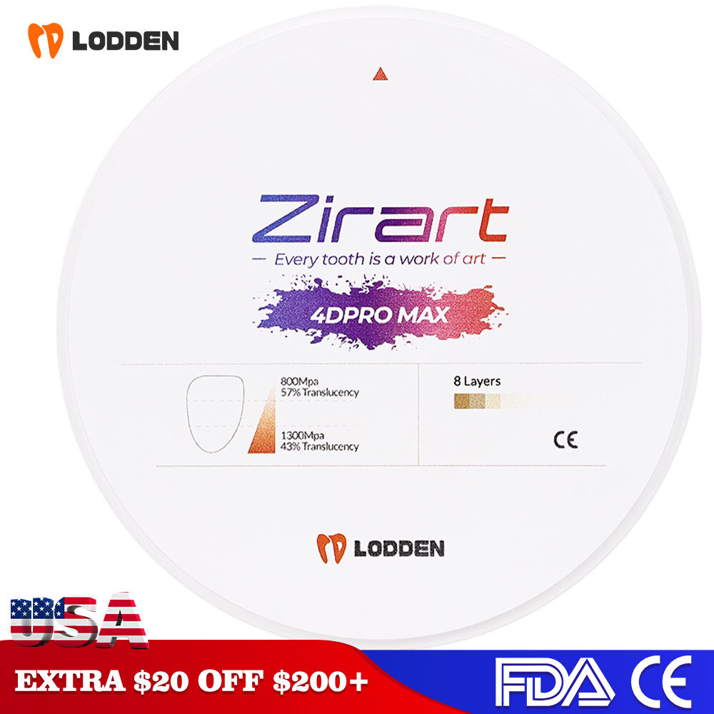 Dental Zirconia Blocks CADCAM System 4D PRO MAX Multilayer Ceramic Disk 8 Layers
