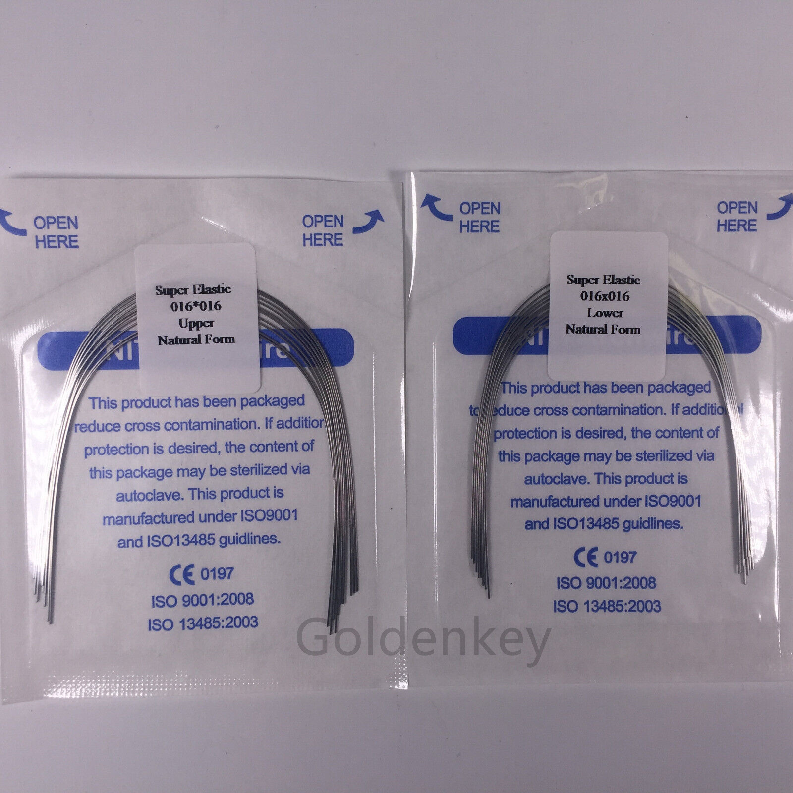 Dental Orthodontic Super Elastic Wire Niti Rectangular Arch Wires Natural Form