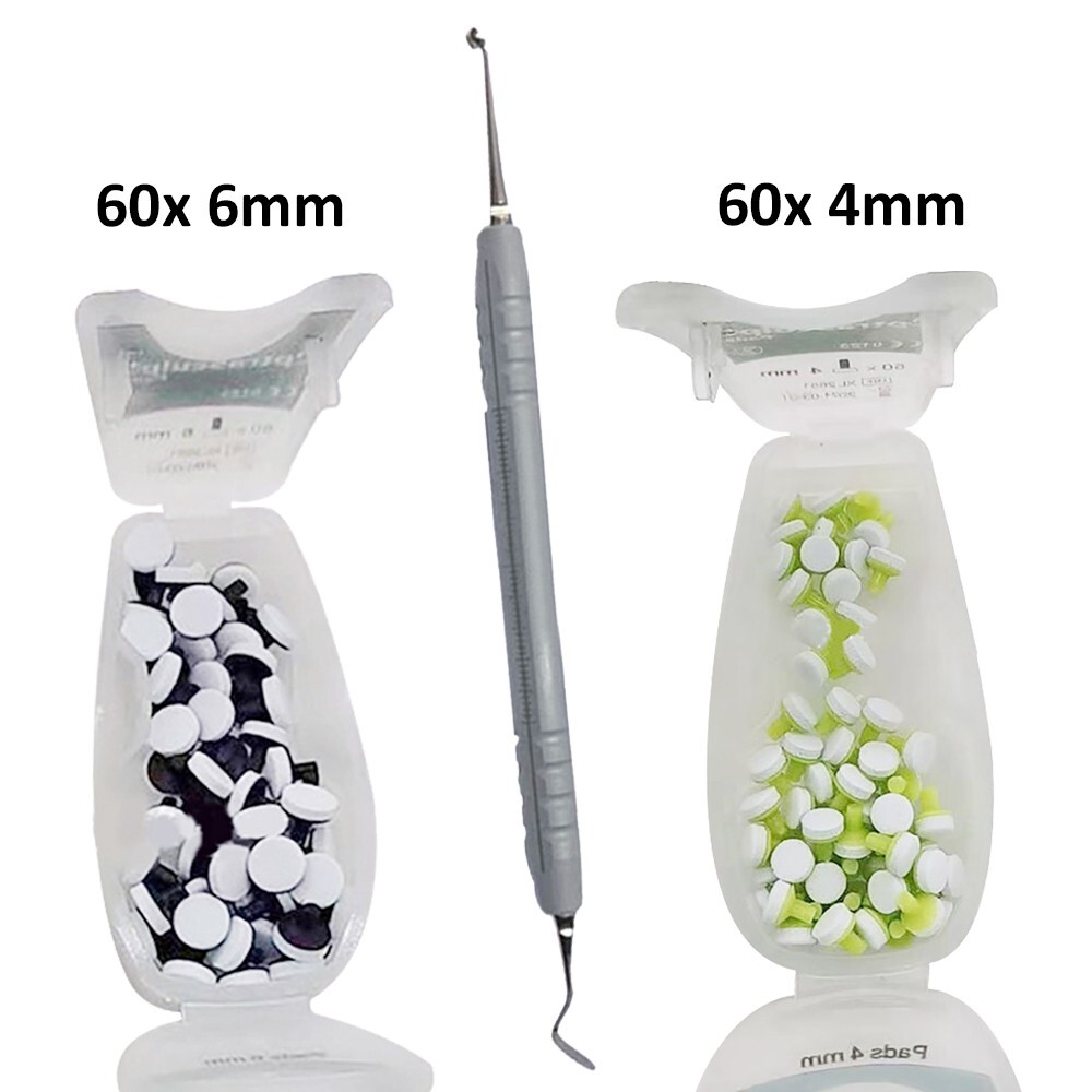 Dental Veneer Molding Tool Composite Resin Spatula Handle 60*4mm+60*6mm Foam Pad