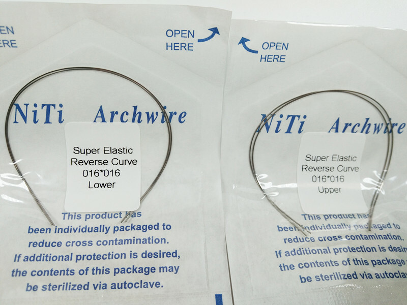 20Pcs Dental NITI Rectangular Reverse Curve Rectangular Super Elastic Arch Wires