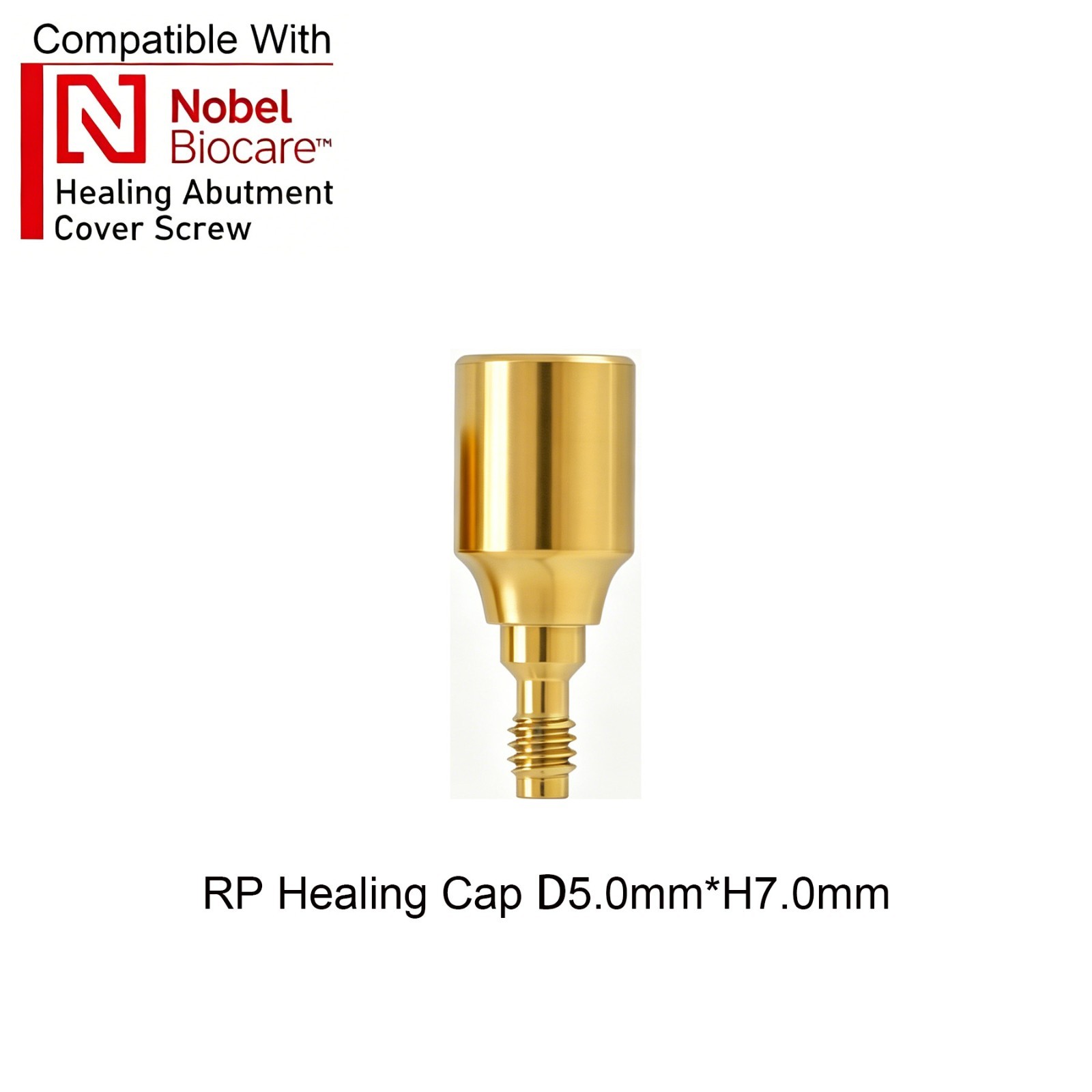US 5Pcs Dental Healing Abutment ∅3.6 ∅5.0 ∅6.0 Fit Nobel Active Biocare NP/RP