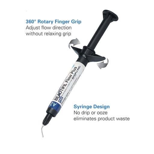 Shofu Beautifil Flow Plus F03 Low Flow – A2 Syringe, 1 – 2.2 Gm. Syringe #2015