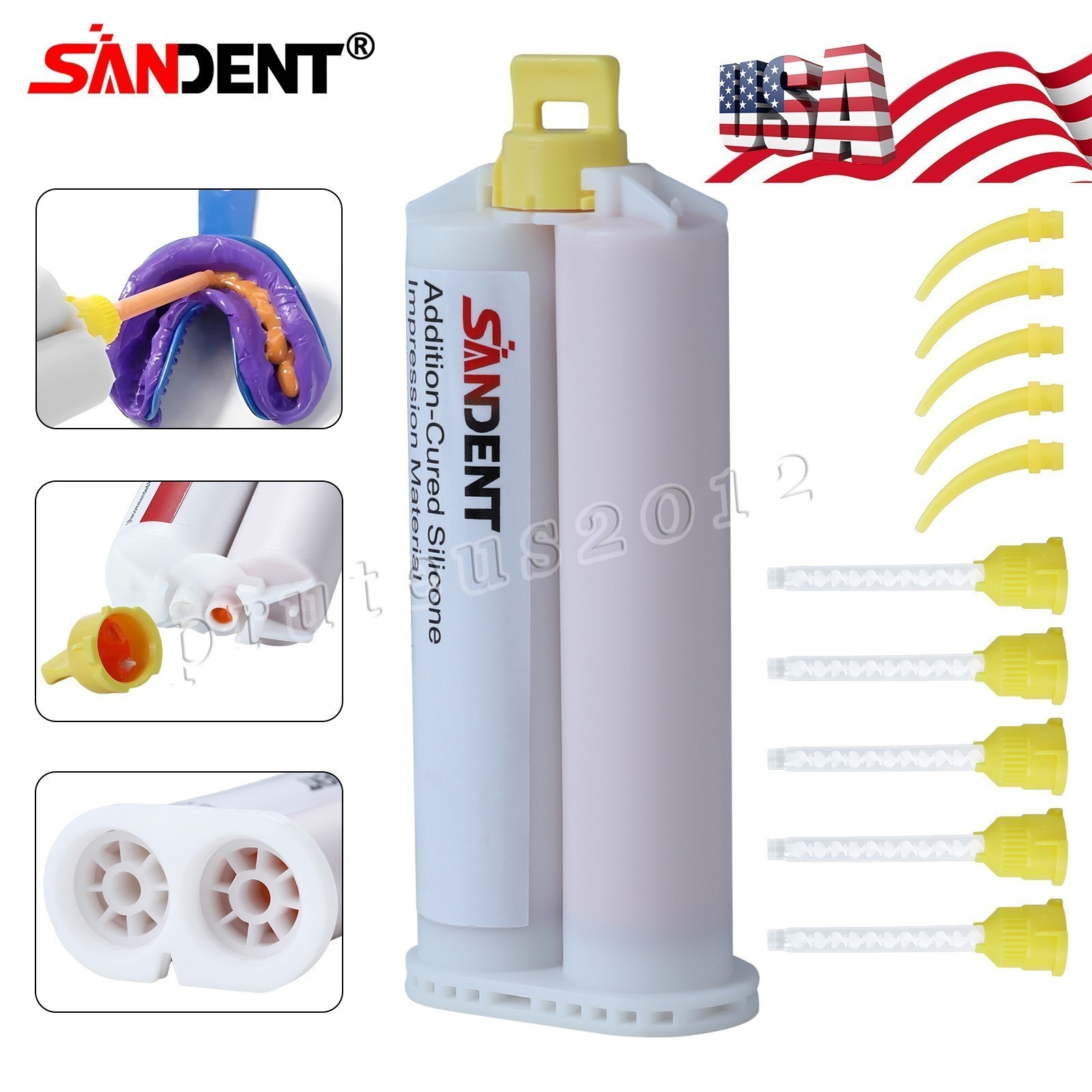 Dental MEDIUM BODY FAST SET VPS Impression Material PVS 50ML, 1-16/Bx, SANDENT