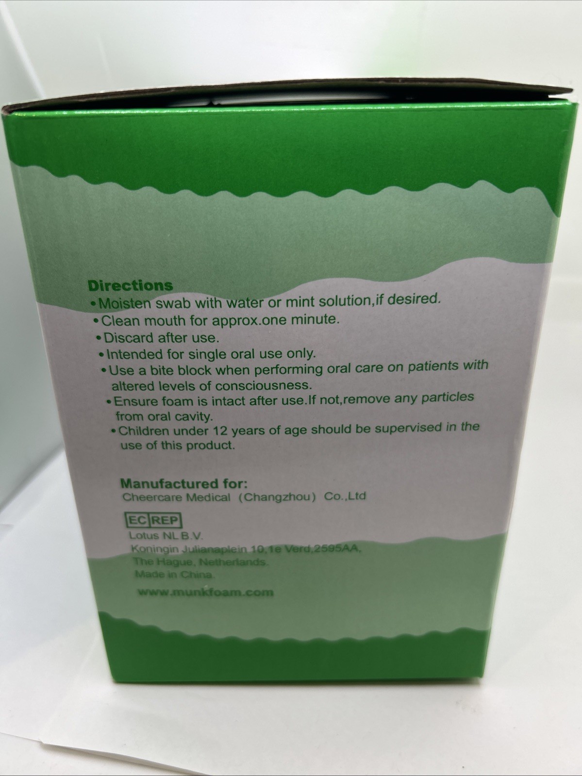 Munkcare Disposable Oral Care Swabs Individually Wrapped Sponge Tooth Cleaning
