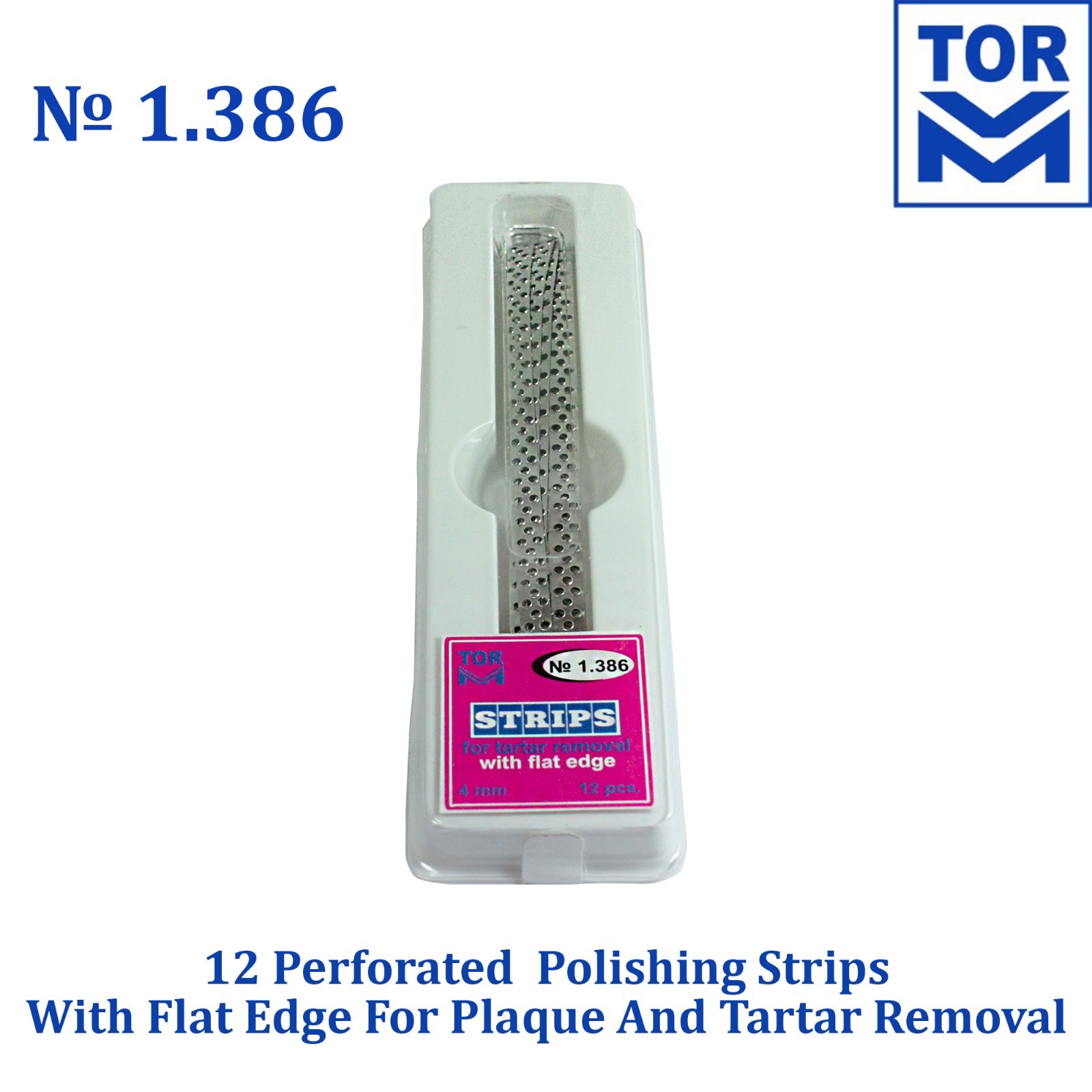 Dental Perforated Metal Strips Tartar Plaque Removal Teeth Polish 12pcs