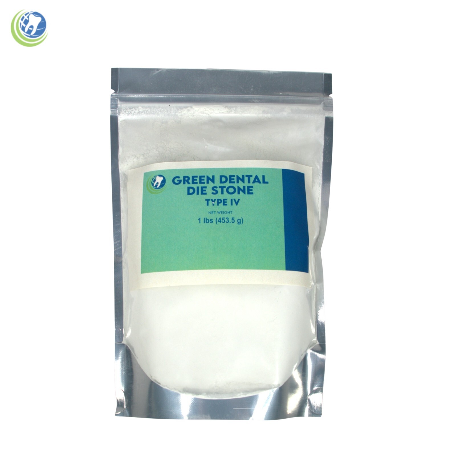 DENTAL LAB GYPSUM DIE STONE TYPE IV GREEN ALL PURPOSE STRONG COMPOUND 1 Lb.