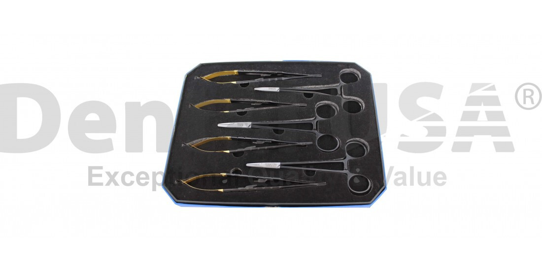 Dental USA NEEDLE HOLDER X POWER BLACK TITANIUM SET OF 7