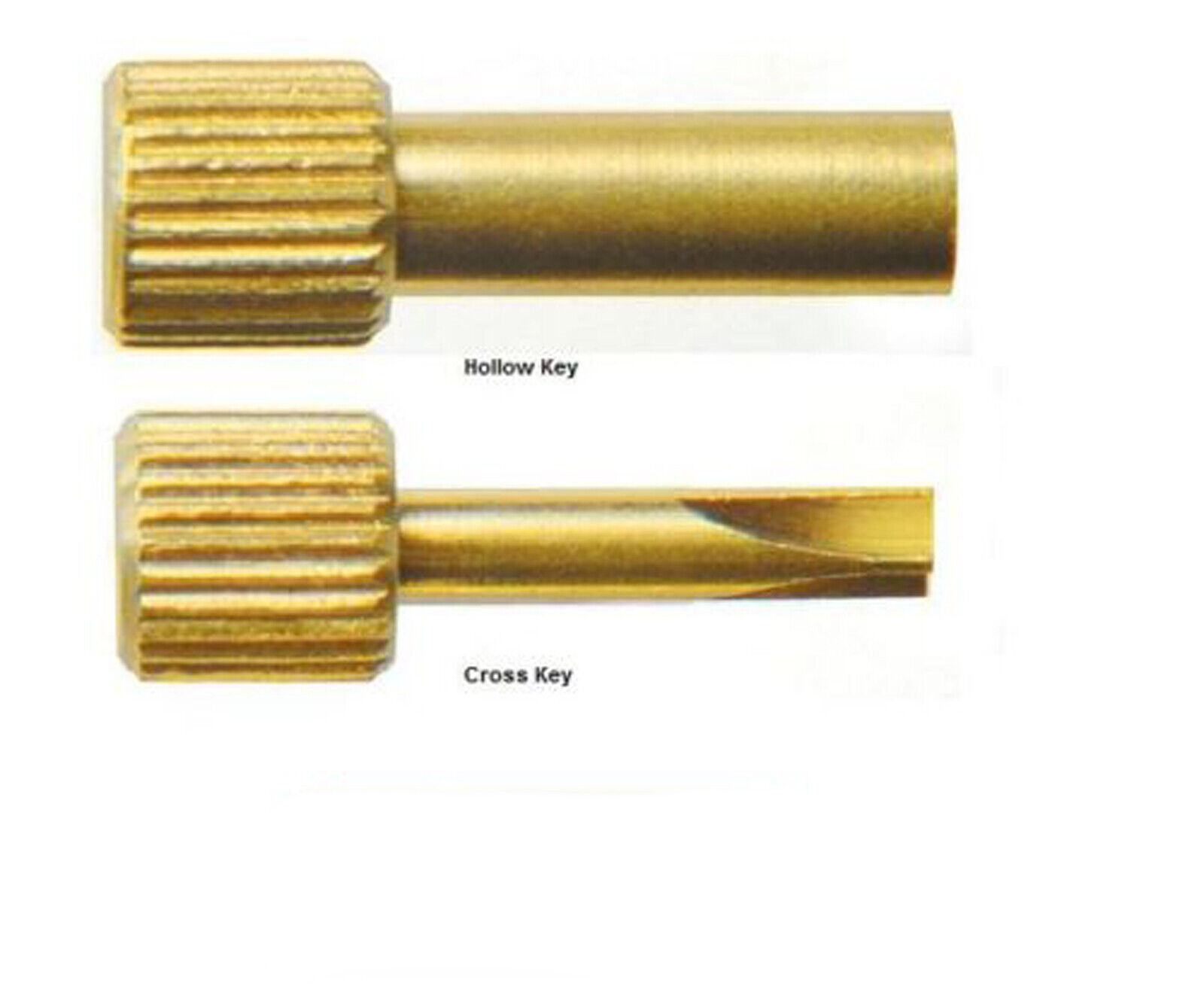 Dental Endodonthic Root Dentatus Gold Plated Screw Post Cross Hollow Key Driver