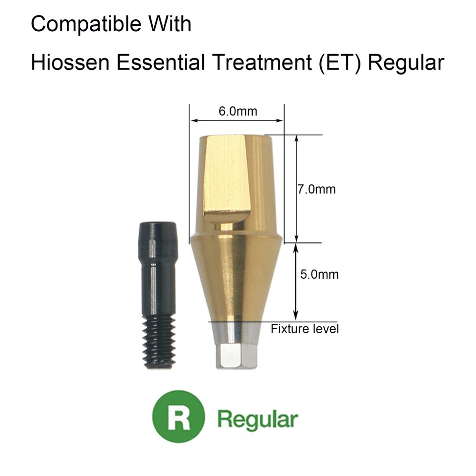 US Dental Straight Transfer Abutment Hex Regular D6.0 Fits Osstem Hiossen TS