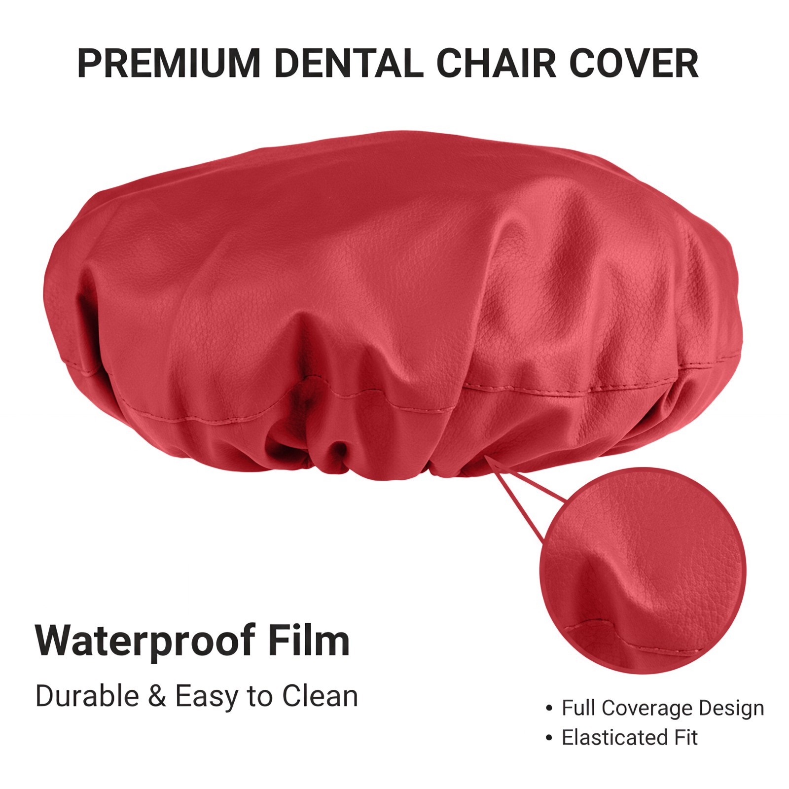 4Pcs/Set Dental Chair Seat Cover PU Leather Elastic Waterproof Protective Case