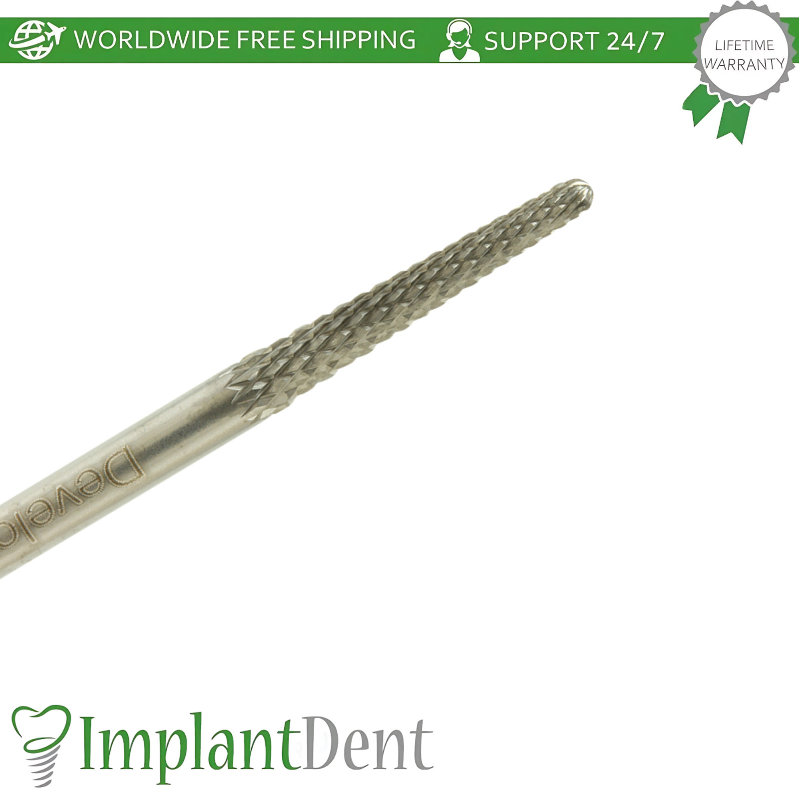 Dental Cross Cut Standard Grit Carbide Ø2.3mm x 13mm Bur 5401104 Dentistry Tool