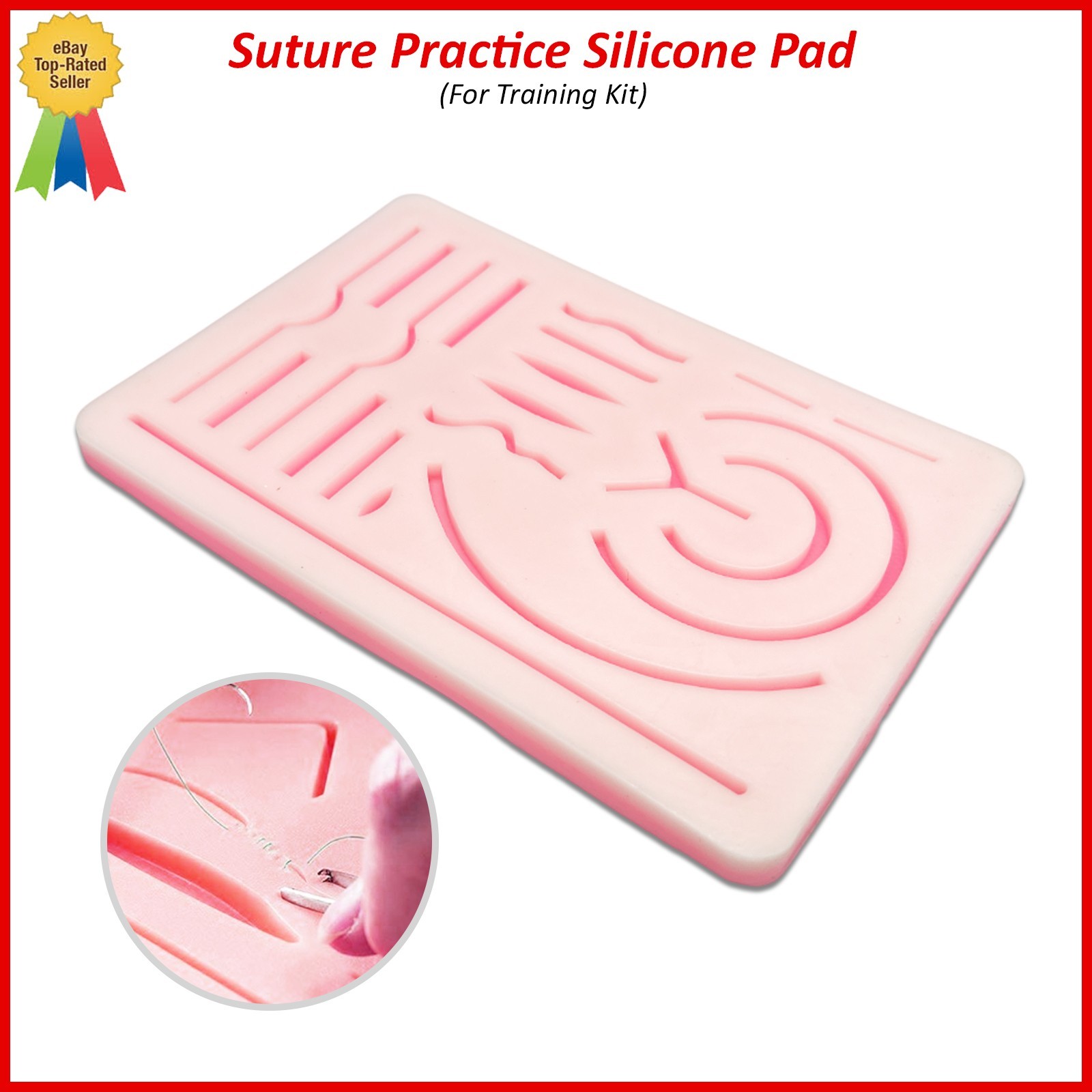 Medical Skin Suture Practice Silicone Pad Wound Simulated Surgical Training Kit