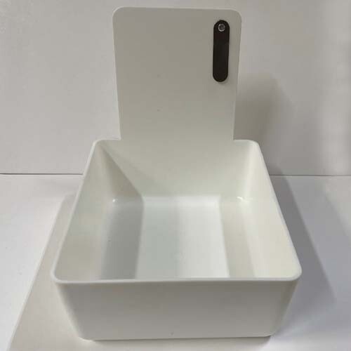 White Dental Lab Pan w/ Stainless Steel Clip 12pk 7″ x 5¾” x 2½” Made in the USA