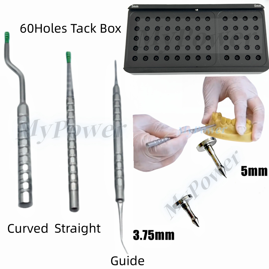 Dental GBR Bone Tack Titanium Pin Holder Membrane Fixation Stabilization Pin Box