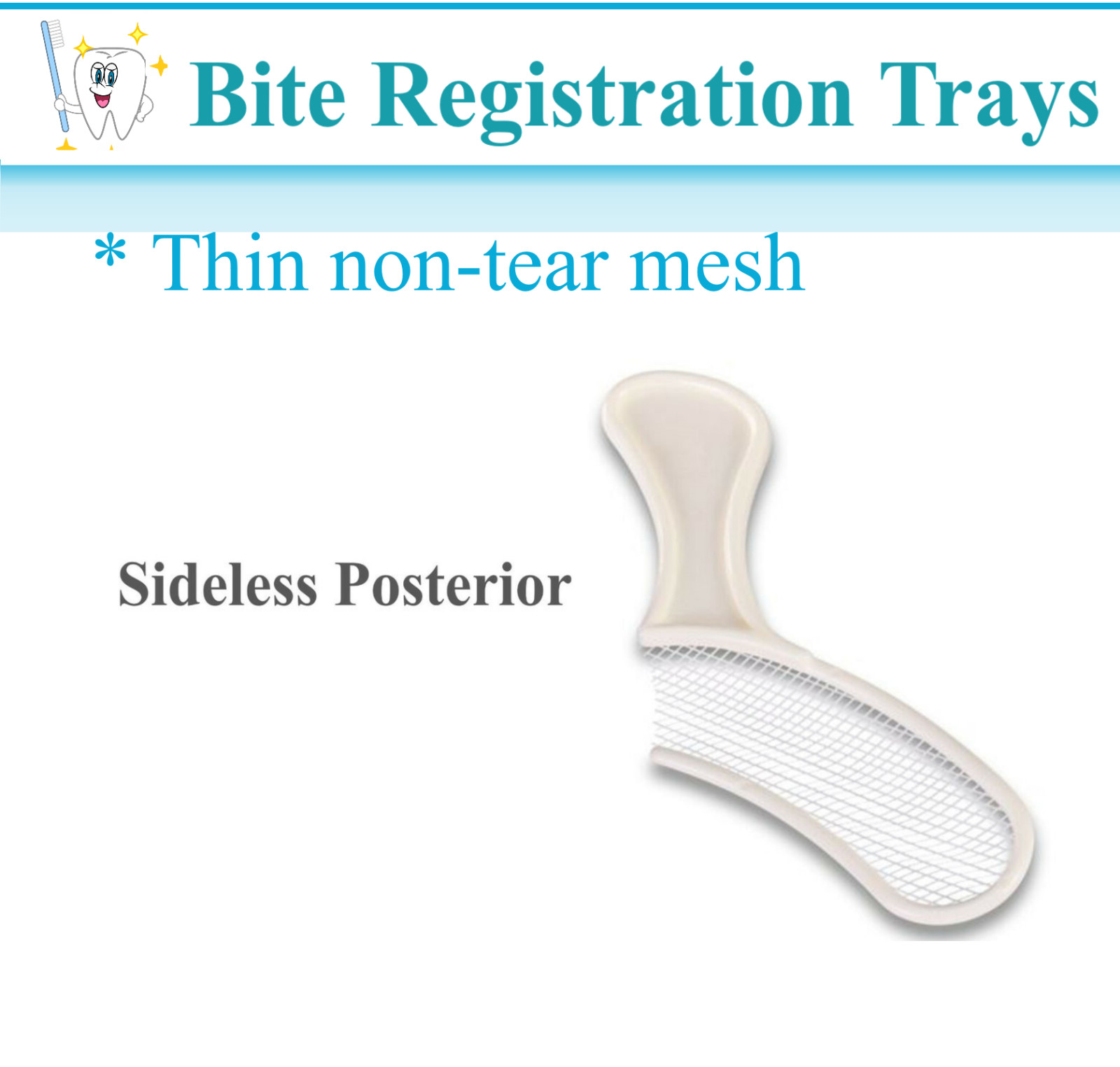 Dental Impression Bite Registration Trays Triple Mold Trays, All Sizes, 50/Box