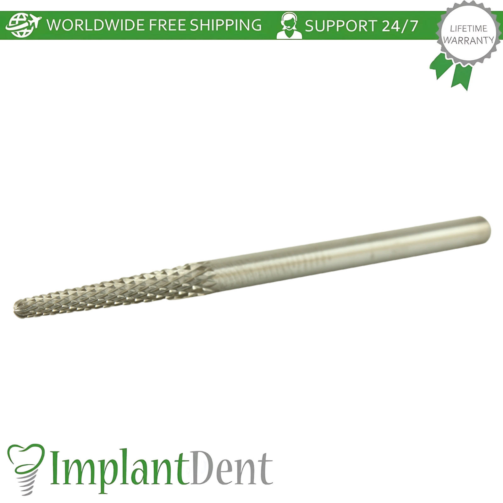 Dental Cross Cut Standard Grit Carbide Ø2.3mm x 13mm Bur 5401104 Dentistry Tool