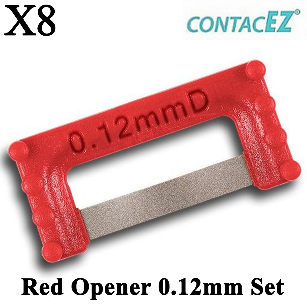 8pcs Dental ContacEZ Red Opener 0.12mm Set