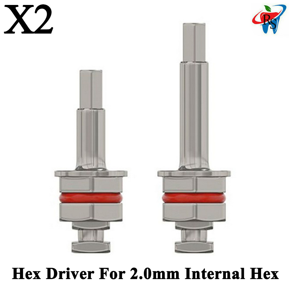 2 pcs Dental Slim Fixation Ratchet Hex Driver For 2.0mm Internal Hex Tools Set