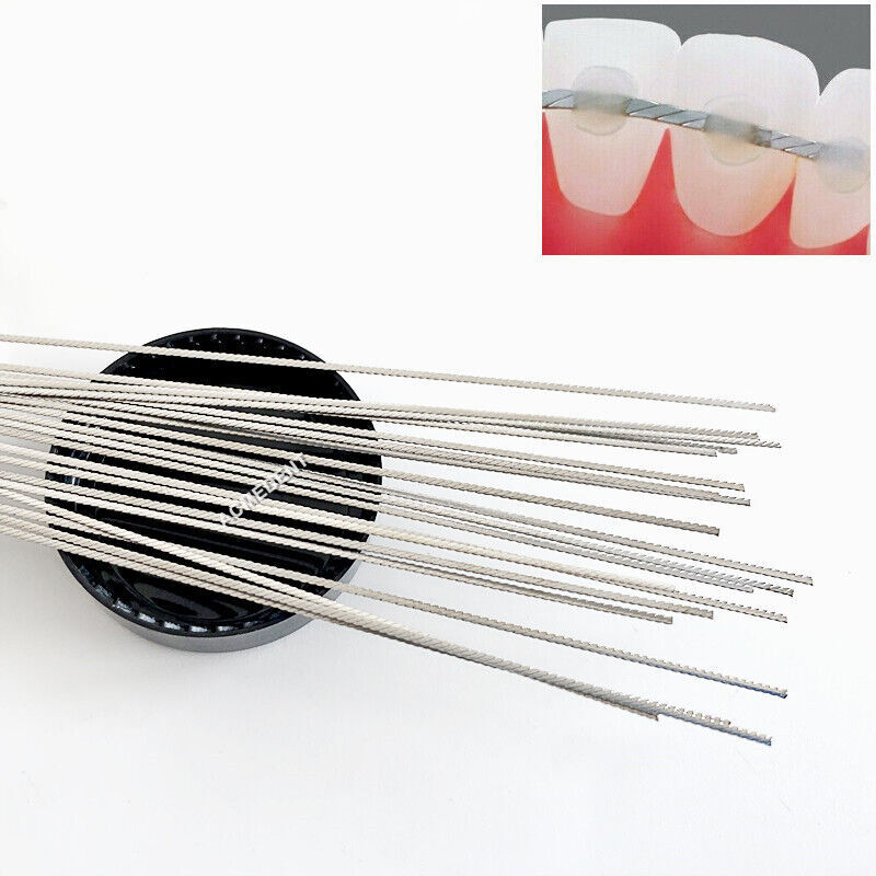 Dental Lingual Retainer Twist Wire Flat Stainless Twisted Wires Ortho Brackets