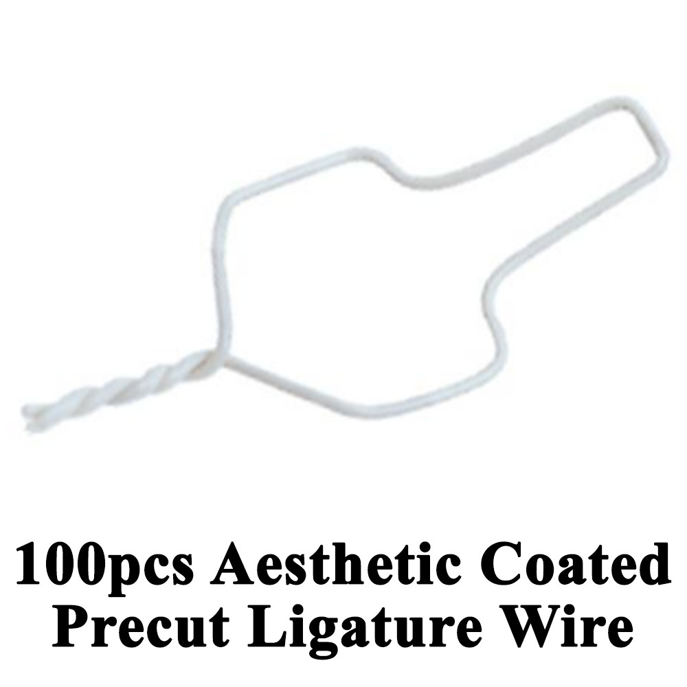 100pcs Dental Aesthetic PreCut Coated Preformed Ligature Wire Orthodontics