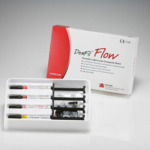 VERICOM DenFil Flow Flowable Composite Kit Package A1 4x 2g Syringe 20 Tips