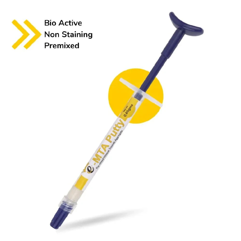 Dental E-MTA PUTTY Pre Mixed Mineral Trioxide Aggregate RCT 0.65gm Syringe