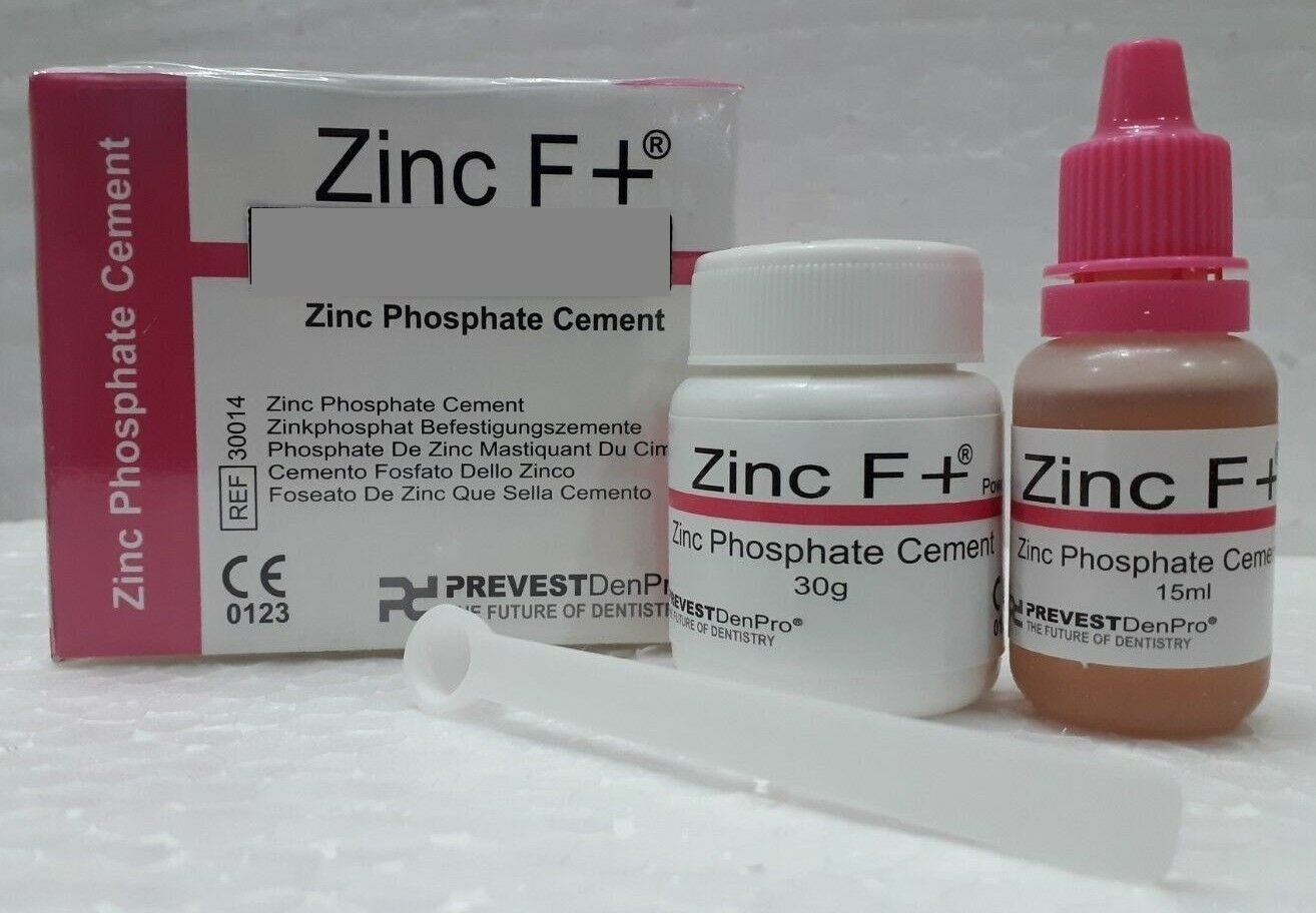 Prevest DenPro Zinc Phosphate Cement Zinc F+ for Crowns & Bridges (Free Ship)