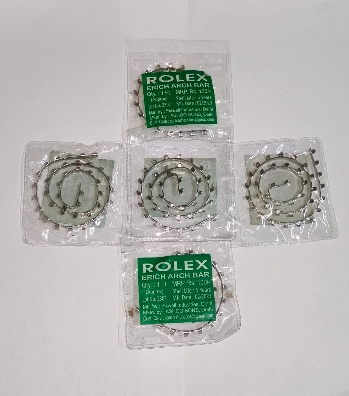 Dental Orthodontic Surgical Wire Arch SS Erich Coil bar Stainless Steel 5 pcs