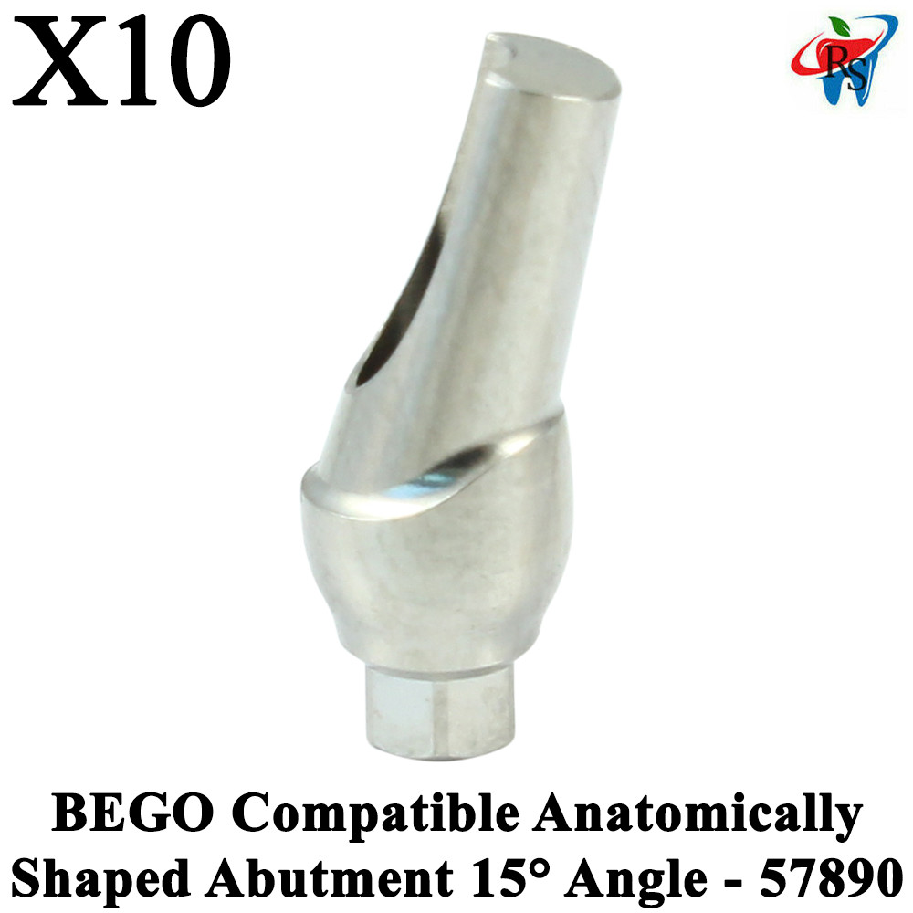 10pcs Dental BEGO Compatible Anatomically Shaped Abutment 15° Angle – 57890