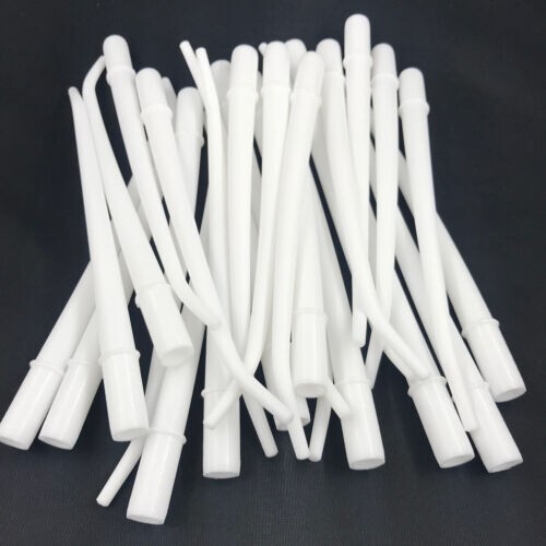 25Pcs (1 Bag) Surgical Aspirator Tips White Medium 1/8″ Dental Suction Saliva