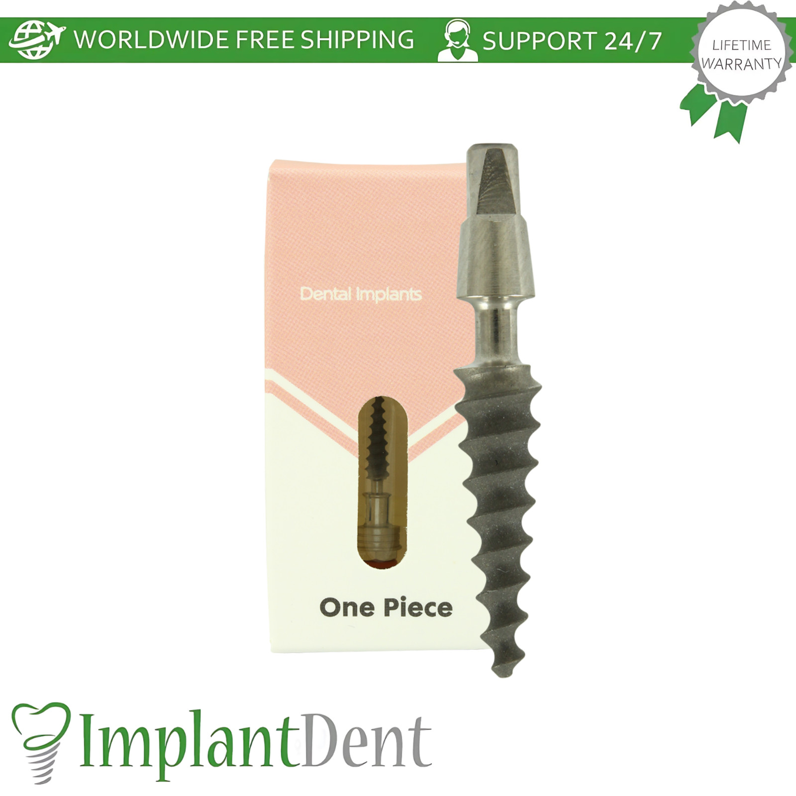 Dental OPIB Flexible Neck One Piece Titanium Fixture Set Immediate Loading