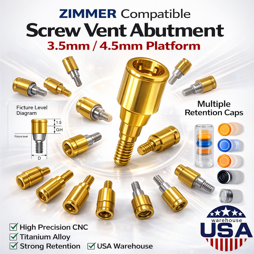 Zest Locator Abutment Cap Fits Hiossen /Zimmer/Nobel Internal Conical Connection