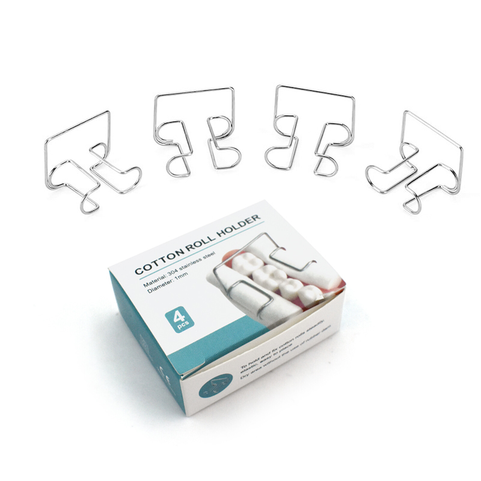 Dental Cotton Roll Holder Stainless Steel Surgical Isolating Teeth Clip Holders
