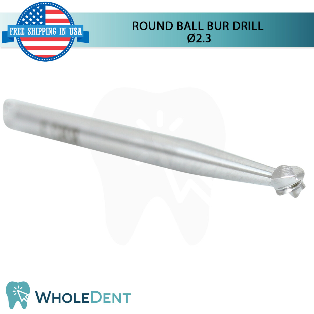 Sur gical Round Ball Bur Drill Ø2.3mm External Irrig ation Dental Im plant Tool