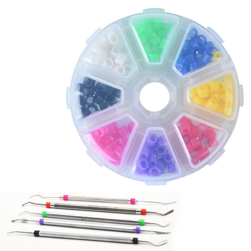 160 Pcs Dental Medical 135ºC 8 Color Silicone Instrument Code Rings Equipments