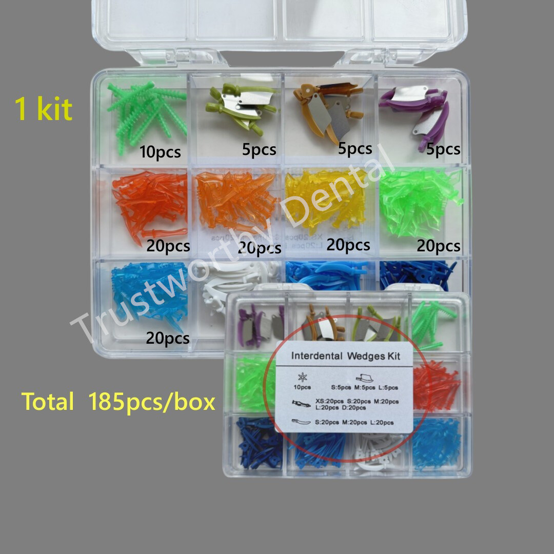 Dental Plastic Interdental Wedges Kit Diamond Matrix Fender Diastema Wedge